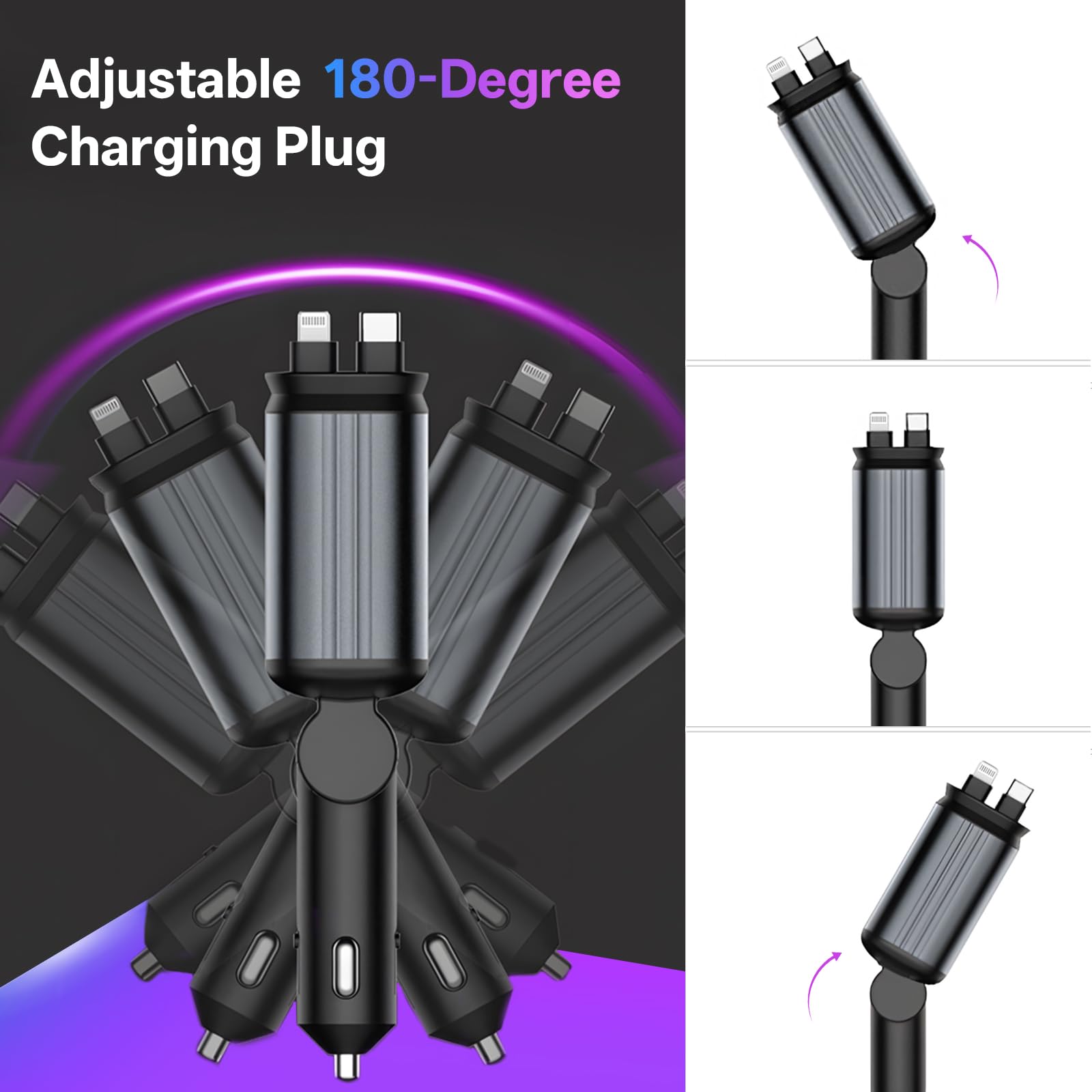 4-in-1 Fast Charging Car Charger