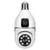 360° Dual-Lens Wireless Light Bulb Security Camera
