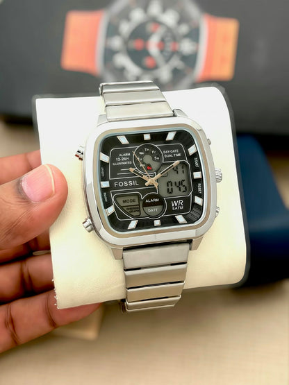 FOSSIL MEN’S MULTI-FUNCTION RETRO WATCH