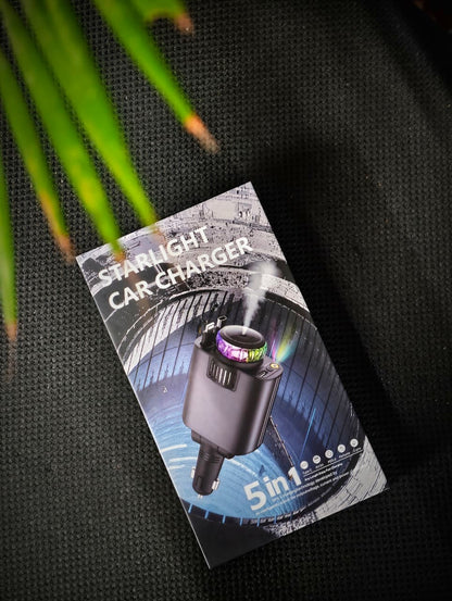 5-IN-1 SMART CAR CHARGER & PERFUME DIFFUSER – STARLIGHT EDITION